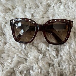 Valentino rockstuds dark Havana sunglasses